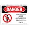 Signmission OSHA Sign, 7" Height, 10" Width, Rigid Plastic, Restricted Area Authorized Employees Only, Landscape OS-DS-P-710-L-1548 - alternate 1